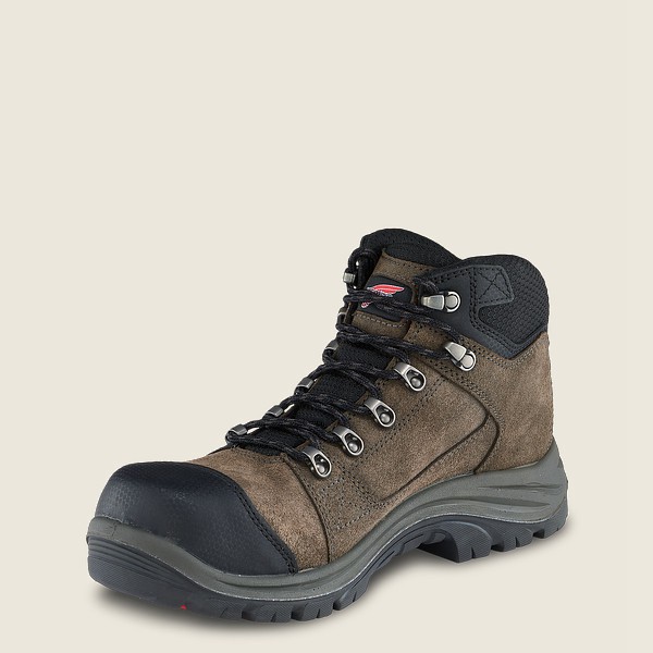 Mens Red Wing Trades - 5-inch Waterproof Safety Toe - Hiking Boots Brown/Black - PGN579318